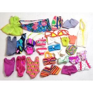 Barbie Skipper Size Bathing Suit Cover Ups Shorts Tube Tops Vtg Lot 70s 80s 90s